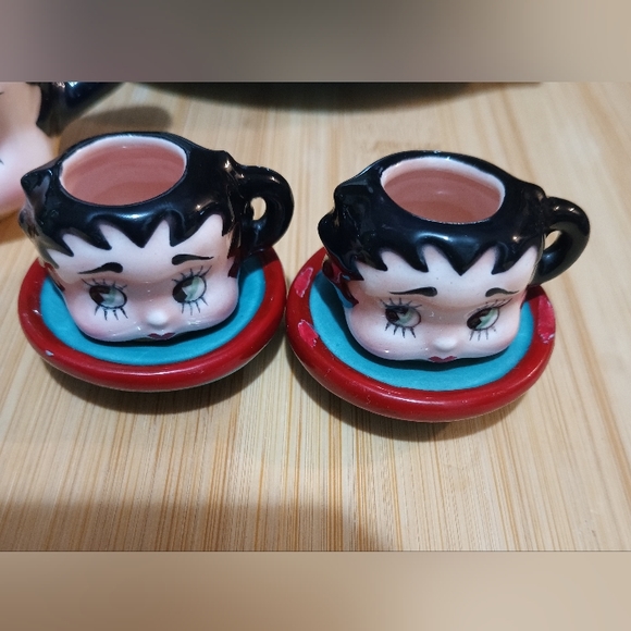 Betty Boop 7 piece mini tea set Vandor 1995 - Picture 3 of 11